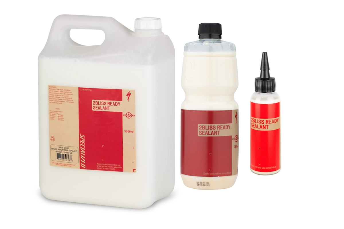 Sellante Specialized 2Bliss Ready 5000ml, 760ml y 125ml validado por Factory Team, para mantenimiento tubeless