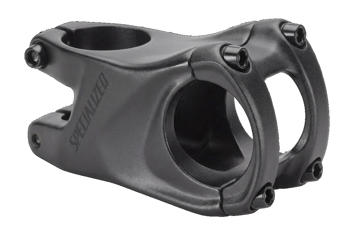 Compra la potencia Specialized Trail 31.8 mm -6°. Construcción en aluminio 6061 forjado y CNC, compatible con manillares de carbono o aluminio. Disponible en 40 y 50 mm.