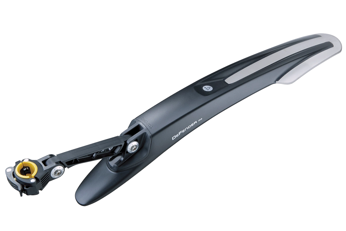 Guardabarros trasero Topeak DeFender M2 negro montado en tija sillín MTB - brazo doble pivote ajustable compatible 26 27.5 29 pulgadas TC9618