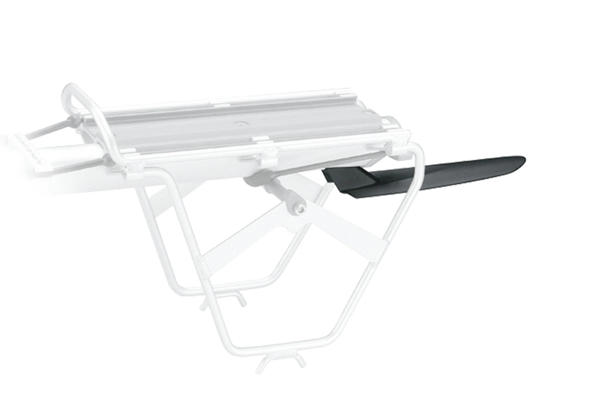 Guardabarros trasero Topeak RX DeFender negro clip-on montado en base portaequipaje RX BeamRack - 16 g instalación sin herramientas TC9616