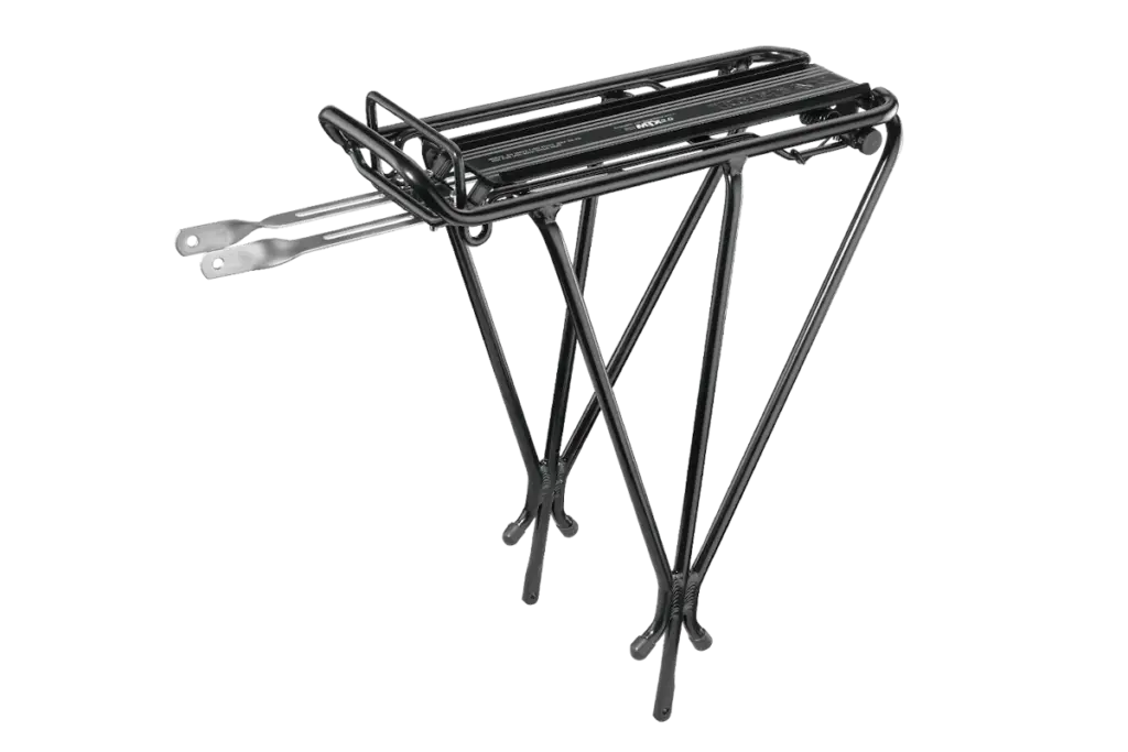 Portabultos trasero Topeak Explorer Non-Disc aluminio negro con clip de muelle - compatible ruedas 26 27.5 y 700C frenos llanta MTX QuickTrack