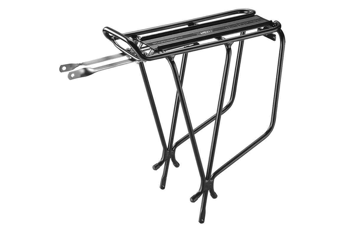 Portabultos trasero Topeak Super Tourist Non-Disc aluminio negro sin clip - compatible ruedas 26 27.5 y 700C frenos llanta MTX QuickTrack 640g