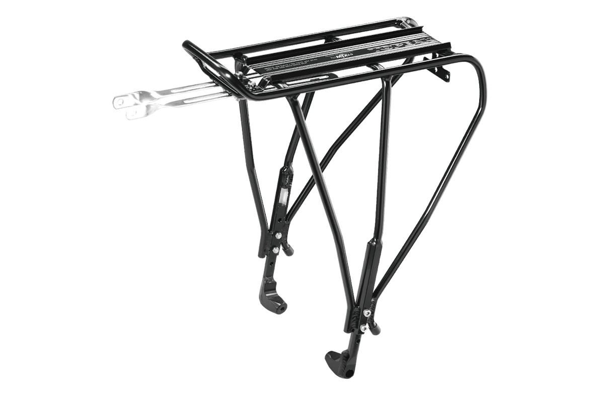 Portabultos trasero Topeak Uni Explorer Disc aluminio negro patas ajustables MTX QuickTrack - universal ruedas 24-29 700C frenos disco