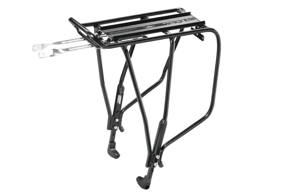 Portabultos trasero Topeak Uni Super Tourist Disc aluminio negro - compatible ruedas 24-29 y 700C frenos disco, placa MTX QuickTrack