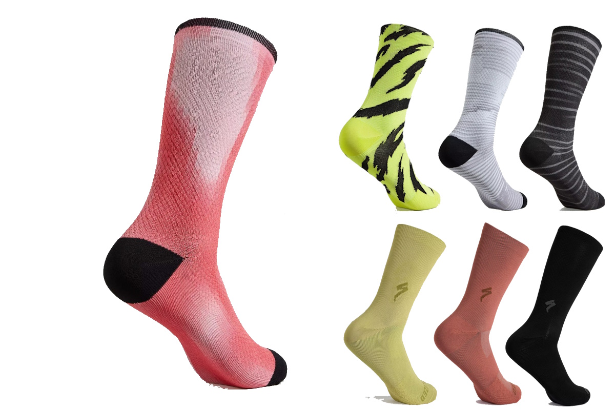 Specialized Calcetines Altos Soft Air 2024, transpirables y ligeros para ciclismo de carretera