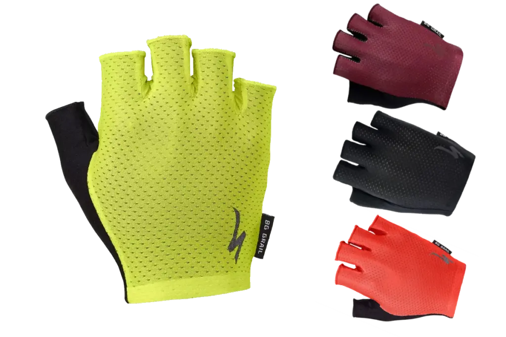 Compra los guantes de hombre Specialized Body Geometry Grail con acolchado Equalizer™, palma Clarino, malla transpirable y diseño ergonómico probado.