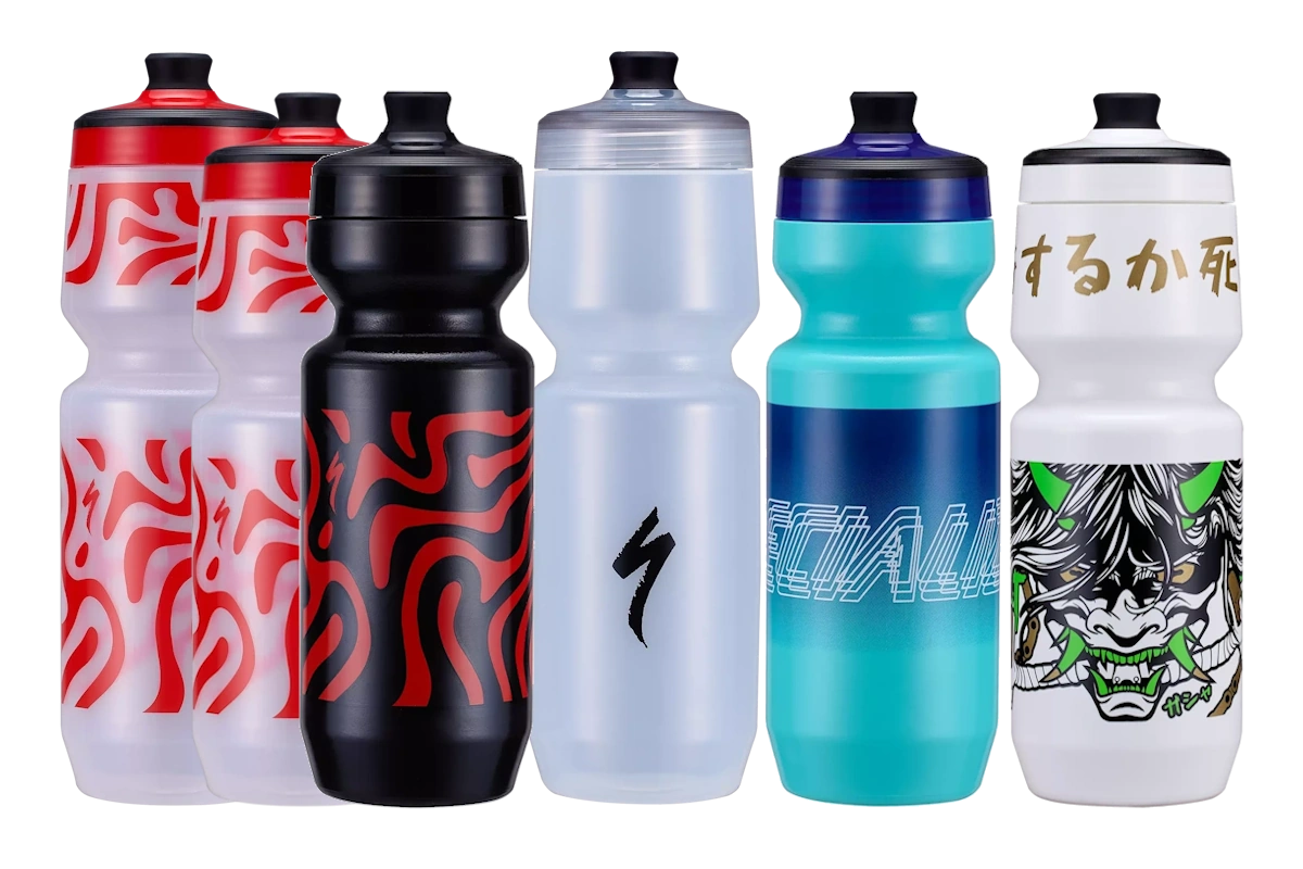 Bidón Specialized Purist Omni, interior Purist tipo vidrio, LDPE exprimible y válvula Heart Valve autosecante antifuga