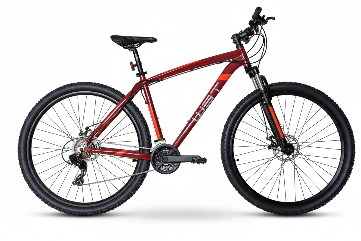 Bici MTB aluminio con freno de disco WST Cosmo 27,5”/29” con disco mecánico y Shimano. Fabricación nacional y repuestos rápidos