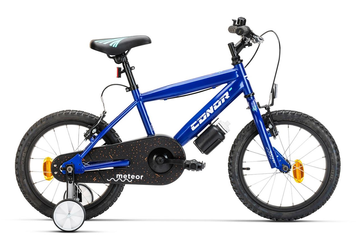 Bicicleta niño 3 a 6 años – 16″ – ruedines – CONOR METEOR – Azul