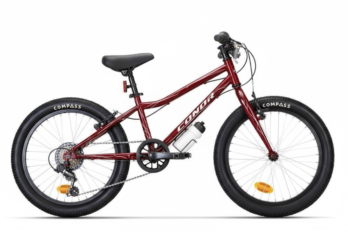 Bicicleta infantil Conor Kid 20 burdeos, 6 velocidades Shimano y cubiertas 20x2,35