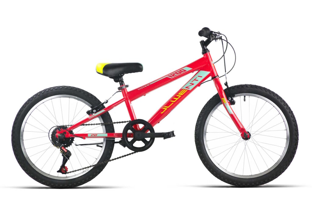 Bicicleta infantil de 20 pulgadas con barra alta tipo mtb con 5 velociades color rojo
