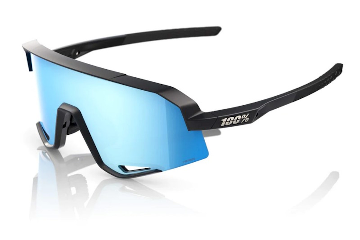 Gafas ciclismo 100% - Slendale - Matte Black - Hiper Blue Multilayer Mirror