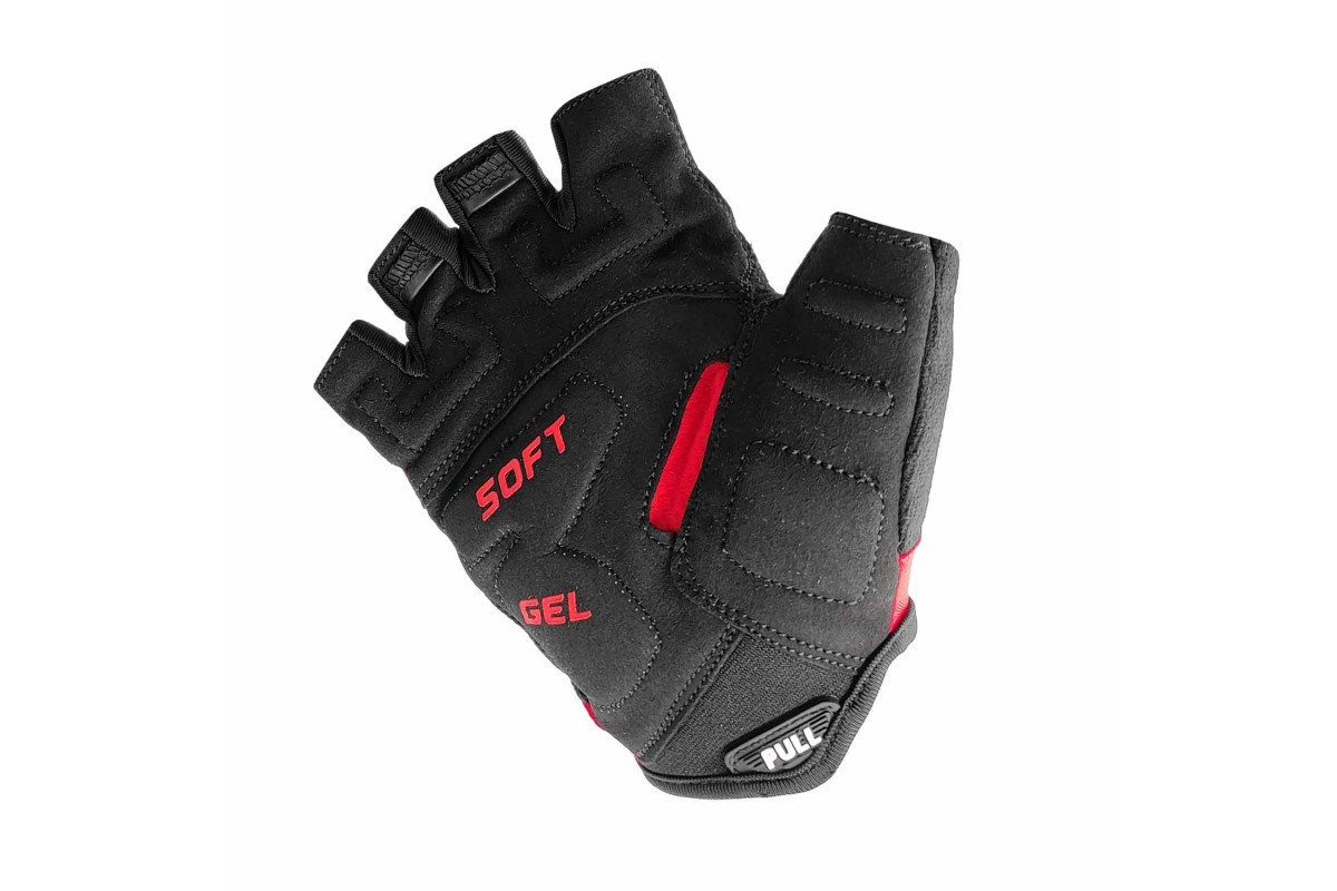 Guantes cortos ciclismo OSBRU PRO BRUN - Black/Red