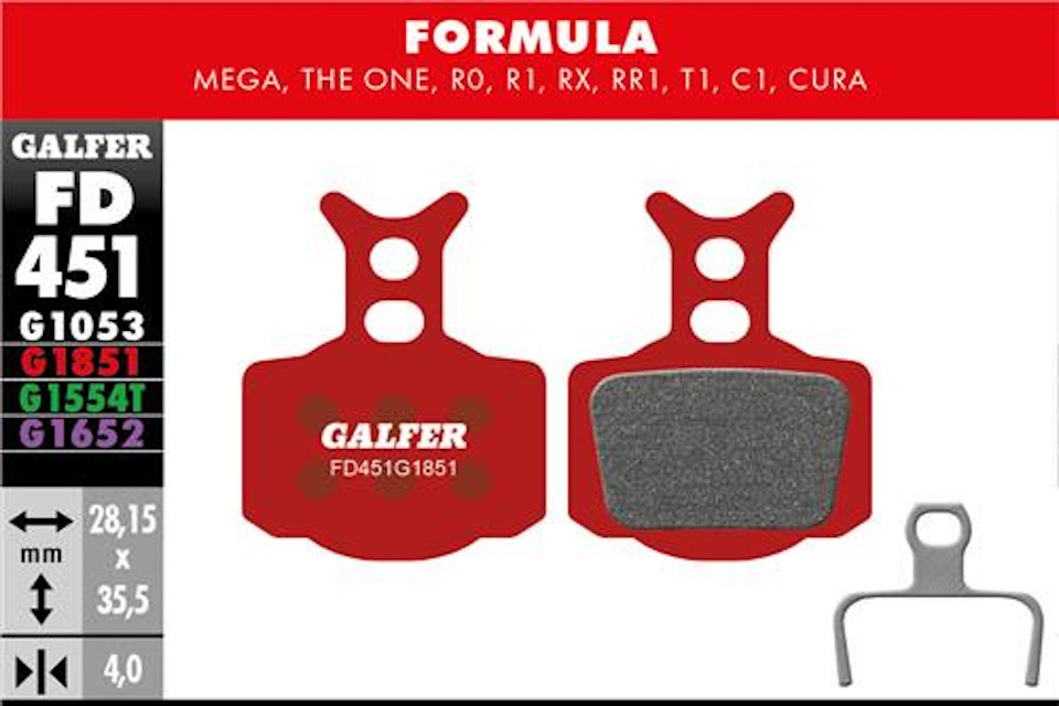 Pastillas de freno Galfer FD451 - G1851 - Formula