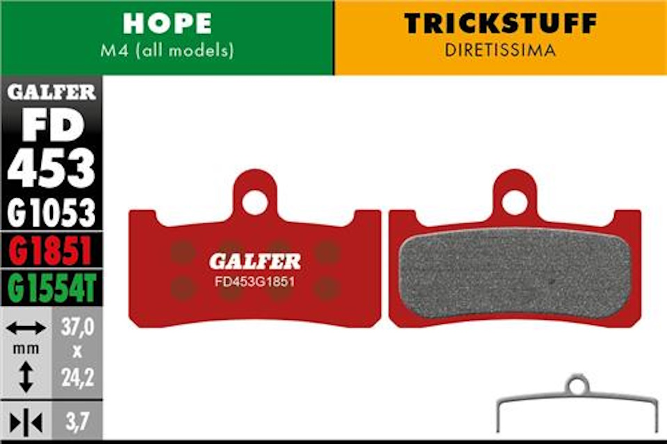 Pastillas de freno Galfer FD453 - G1851 - Hope - Trickstuff