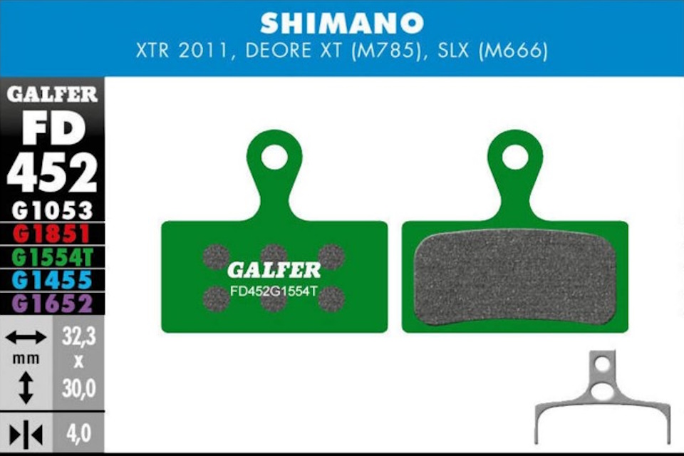 Pastillas de freno Galfer FD452 - Pro - G1554 - Shimano