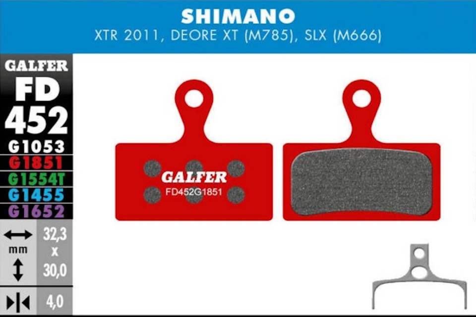 Pastillas de freno Galfer FD452 - G1851 - Shimano