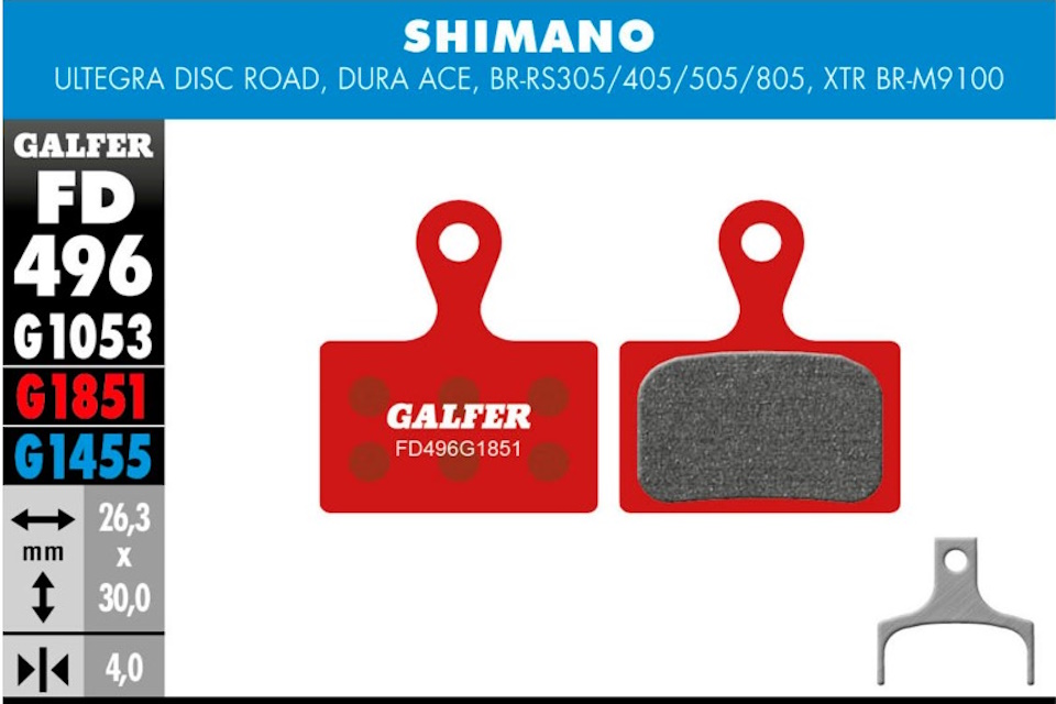Pastillas de freno Galfer FD496 - G1851 - Shimano