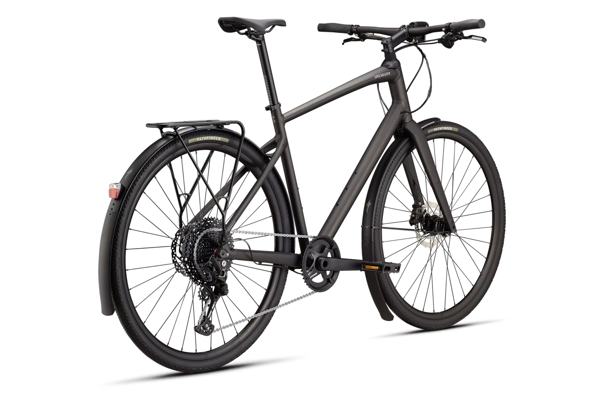 Specialized Sirrus X 4.0 EQ – Híbrida equipada con Future Shock 1.5 (20 mm), horquilla de carbono, Shimano Deore 1x12 (11–51), dinamo con luces, portabultos Racktime y guardabarros DRYTECH - Imagen 7