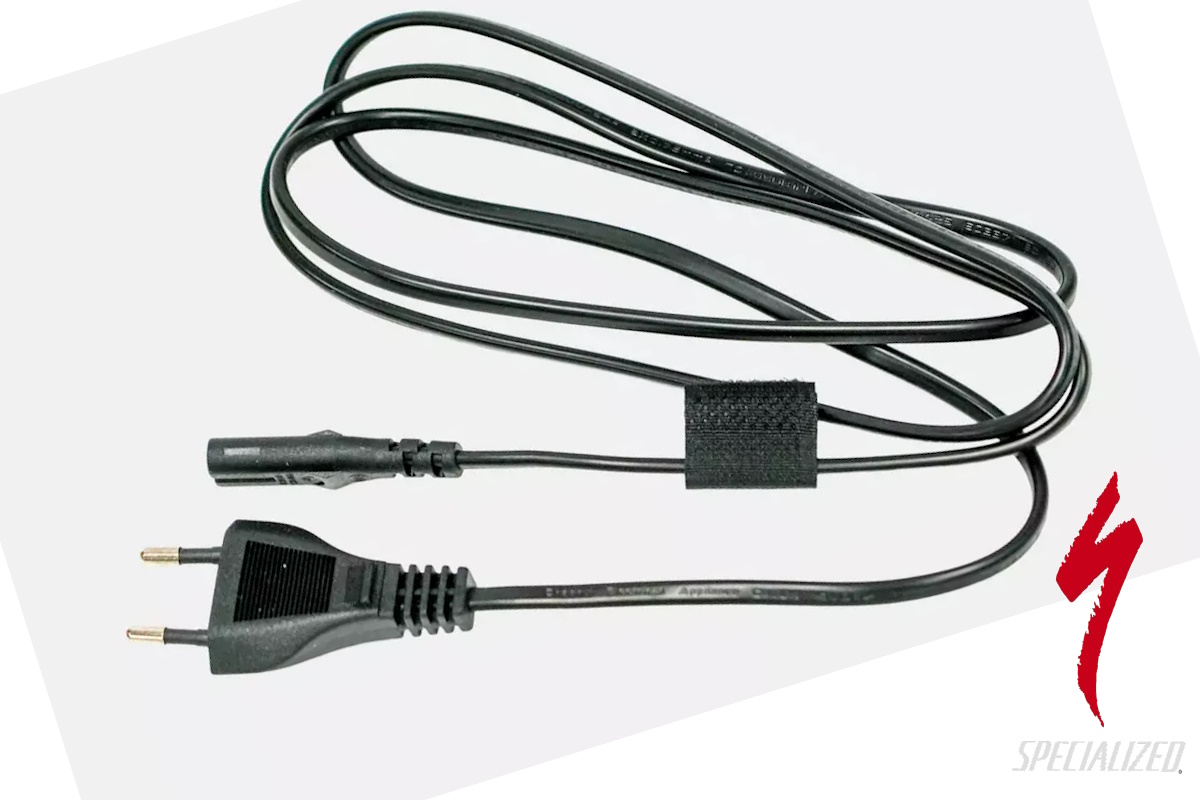 Cable de alimentación original Specialized S216800013 con enchufe europeo, compatible con cargadores de 36V y SL 48V para turbocompresores de bicicletas eléctricas.