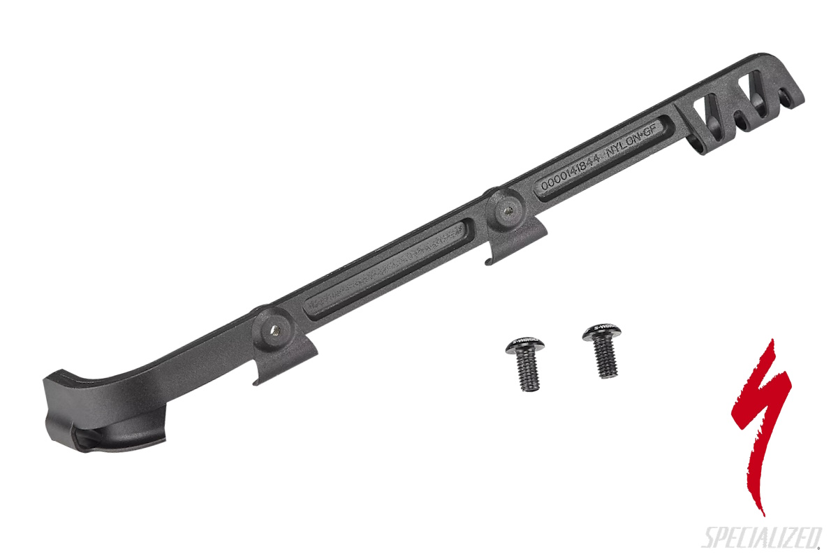 Guía de cable atornillable tipo bastón de caramelo Specialized S216500005 para enrutar carcasa de tija telescópica en bicicletas Levo Gen.3, incluye pernos M5 x 10 mm, compatible con cuadros de aleación y carbono.