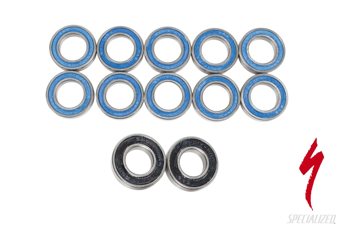 Kit de cojinetes de pivote de suspensión original Specialized S180600003 para Stumpjumper FSR Sidearm 2018-2020, incluye 10 cojinetes 6801-2RS y 2 cojinetes 6901-2RS con espaciadores.