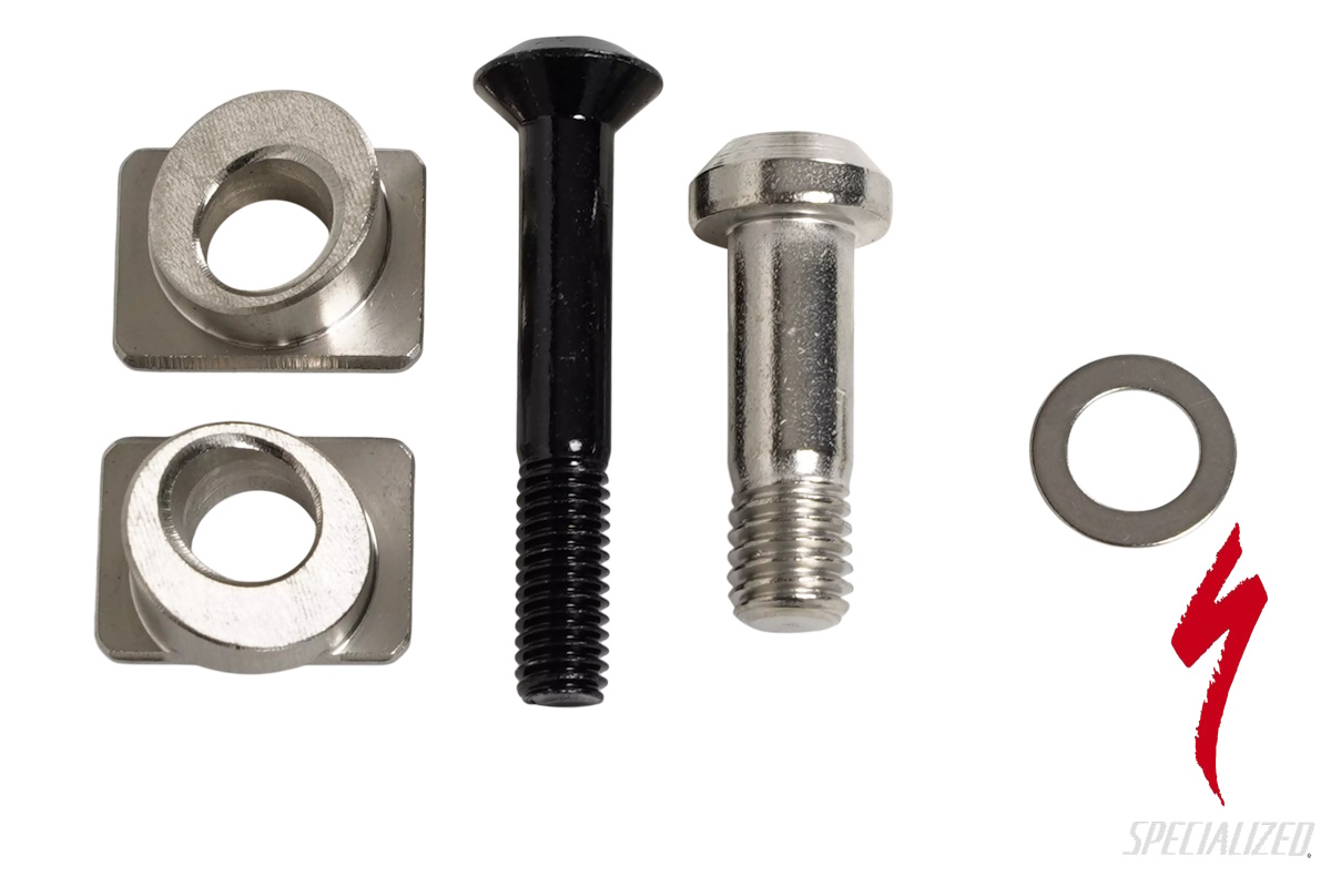 Kit hardware montaje amortiguador trasero S184200068 Specialized Stumpjumper FSR Sidearm 2018-2020 con Flip Chip y pernos de acero.