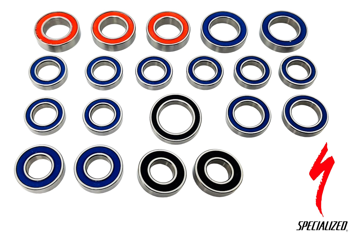 Kit de cojinetes de pivote de suspensión Specialized S190600004 para Enduro 2020-2025, repuesto original, incluye cojinetes sellados para todos los puntos de pivote.