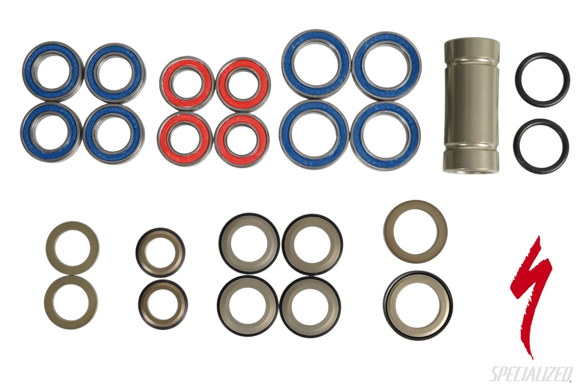 Kit de cojinetes de pivote de suspensión original Specialized Camber FSR 2016-2018, todos los rodamientos y espaciadores incluidos, referencia S160600003, compatible con modelos de 2016, 2017 y 2018.
