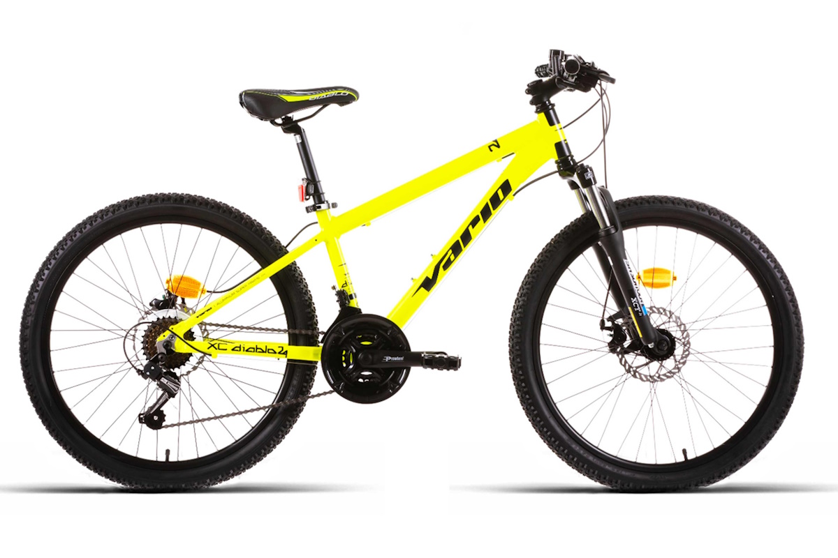 Bicicleta infantil JL Wenti 24 pulgadas amarilla, aluminio, frenos de disco, fabricación española