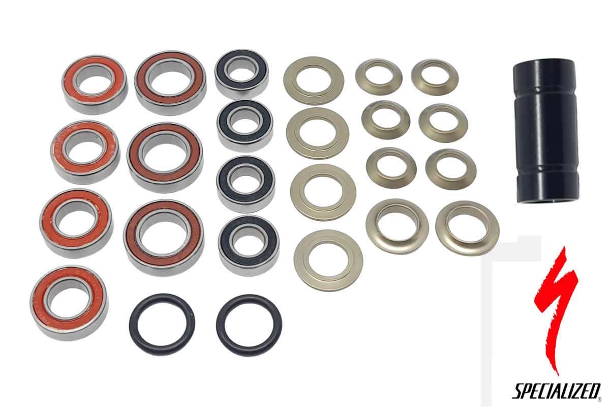 Kit de cojinetes de pivote Specialized para bicicletas Epic 2011-2013, incluye cojinetes y espaciadores de suspensión.