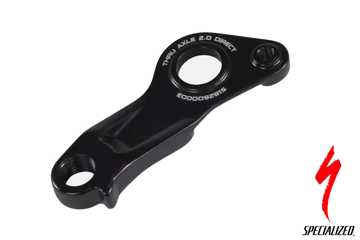 Patilla de cambio de eje pasante de disco para Shimano DM, mejora cambios, acabado anodizado negro, compatible con Shimano Ultegra y Dura-Ace.