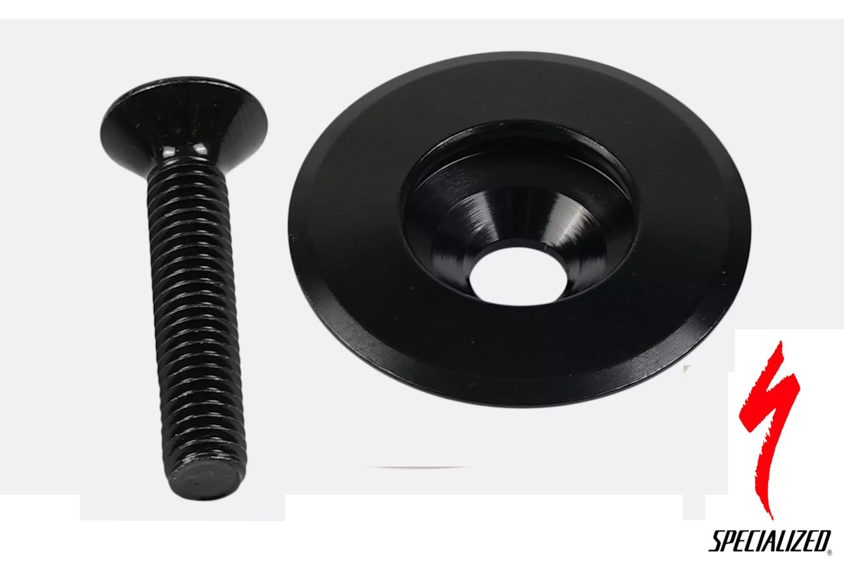 Tapa superior y perno Specialized S182500012, perno M6 x 1,0P x 30 mm, repuesto original, dirección Specialized Tarmac SL8, SL7 y Venge.