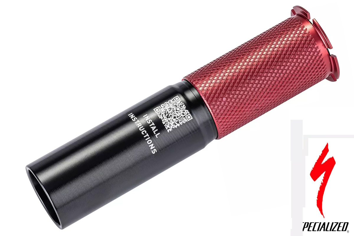 Tapón de compresión de dirección S222500002 Specialized original, versión extendida para tubos de carbono, aleación anodizada, Tarmac SL7 y SL8.