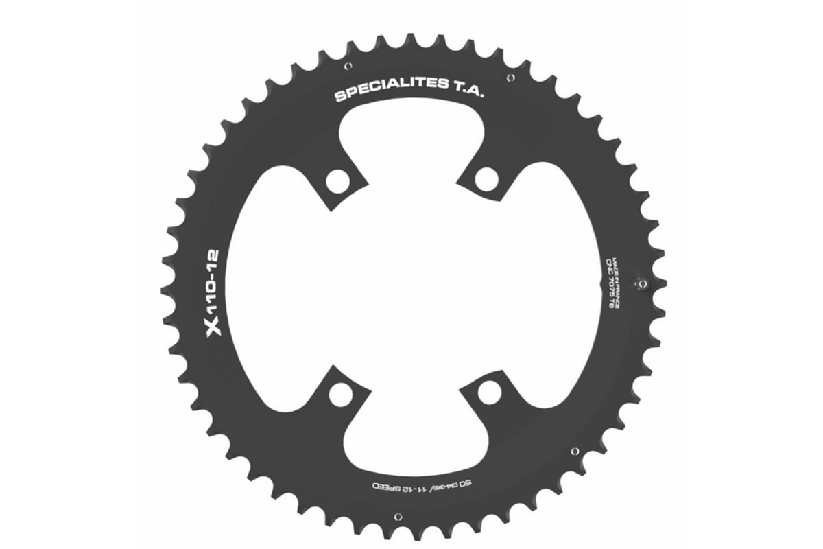 Plato T.A. X110 Exterior 12V 48 dientes para Shimano, ideal para ciclistas competitivos.