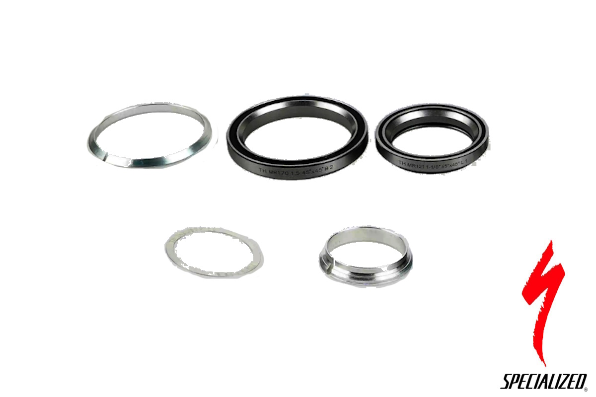 Juego de dirección cónico integrado S142500003 para Specialized, con rodamientos 1-1/8" y 1,5", compatible con modelos de 2011 a 2019.