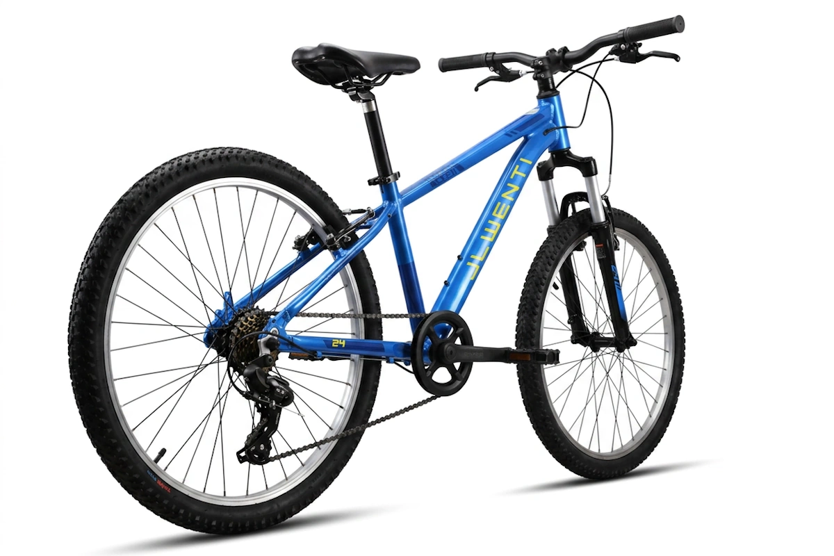 Bicicleta JL Wenti 26 pulgadas aluminio 1x7 barra alta color azul