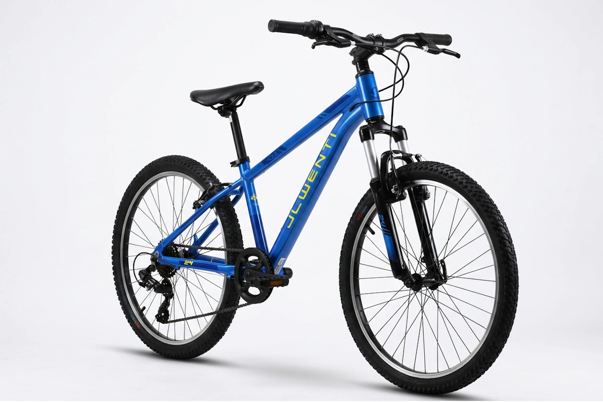 Bicicleta JL Wenti 26 pulgadas aluminio 1x7 barra alta color azul