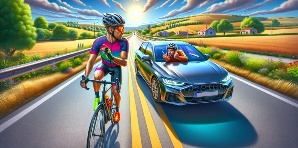 ciclista agredido por un conductor