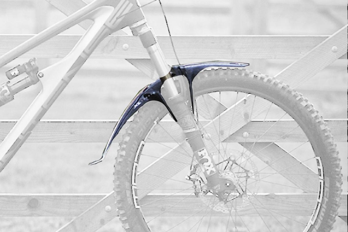 Guardabarros CRUD XL Fender para bicicletas de montaña con ruedas de 29" y 27.5+", diseño ligero y resistente, ideal para proteger contra barro y agua en terrenos extremos.