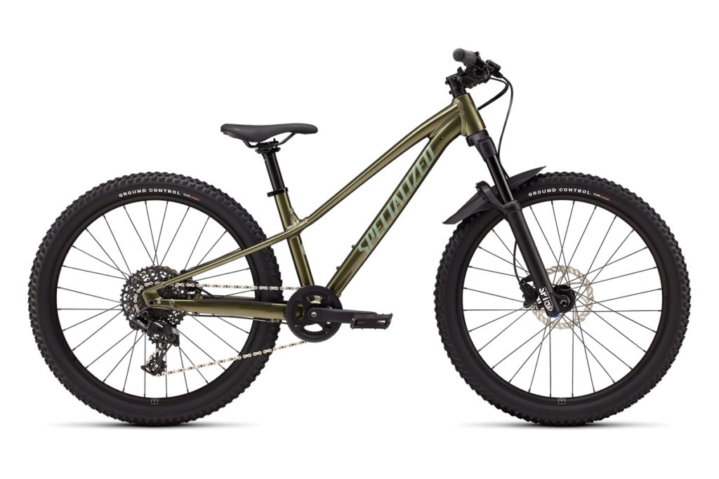 Specialized Riprock Comp 24 INT 2026, MTB infantil, horquilla Manitou 100 mm, frenos hidráulicos, cubiertas Ground Control 24x2.35, cableado interno.