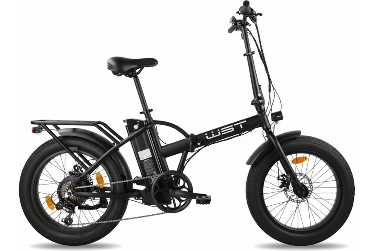 Tauro E‑2500: fat bike eléctrica plegable 20″ con cuadro de acero, motor trasero 48V 250W, batería 48V 13Ah, Shimano 7V y frenos hidráulicos RT160 mm. Ruedas 20x4,0 para ciudad y pistas. Compra segura en distribuidor autorizado www.thebike.es.