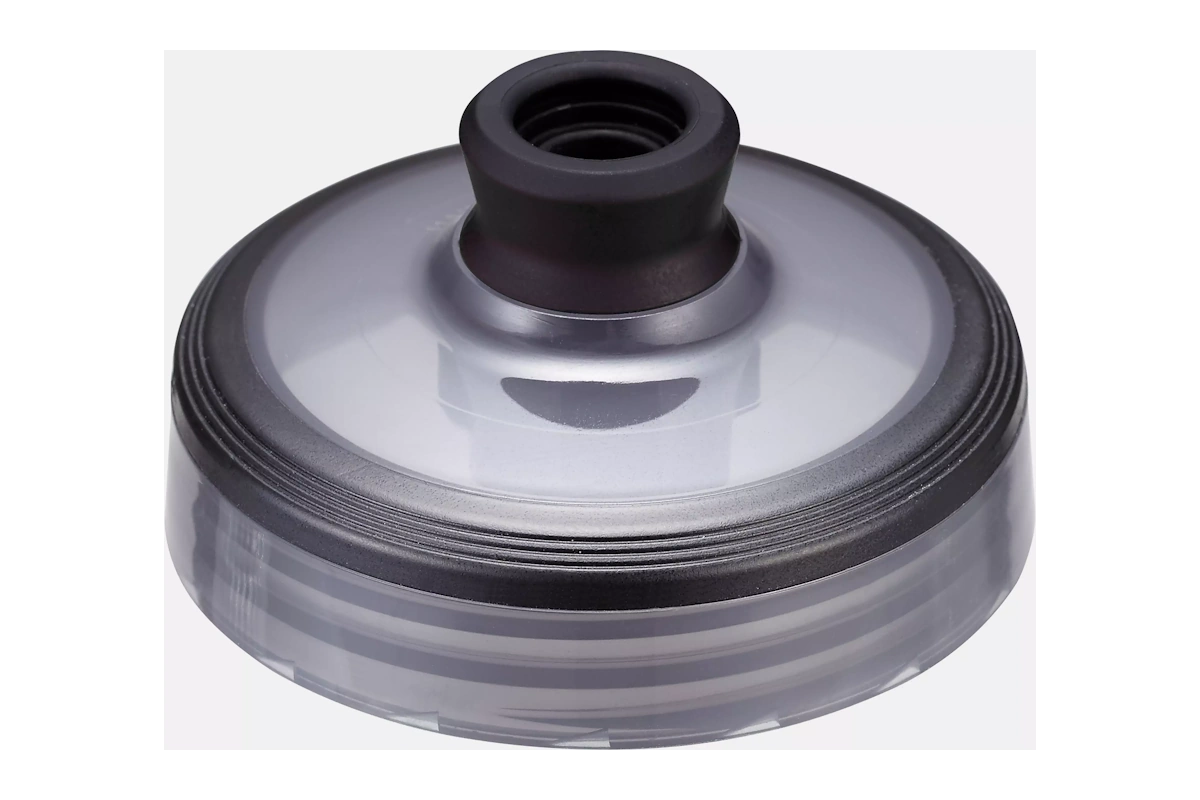 Tapa bidón Specialized OMNI Cap Smoke/Black con válvula auto-sellante antigoteo y agarre de goma