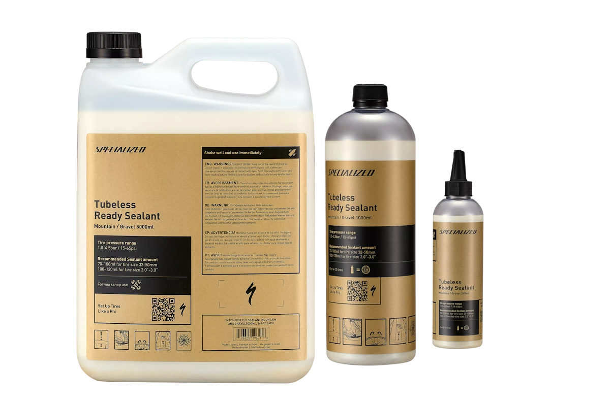 Sellante Specialized TLR Mountain & Gravel 5000ml, 1000ml y 240ml tubeless para gravel y MTB, sella pinchazos hasta 6mm