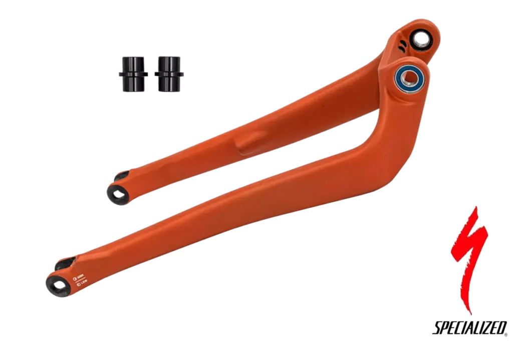 Vaina de carbono FACT de recambio para Turbo Levo Pro Gen.3 con rueda 27,5", puntera 148 x 12 mm y eje pasante. Recambio Specialized SKU:S221500003.