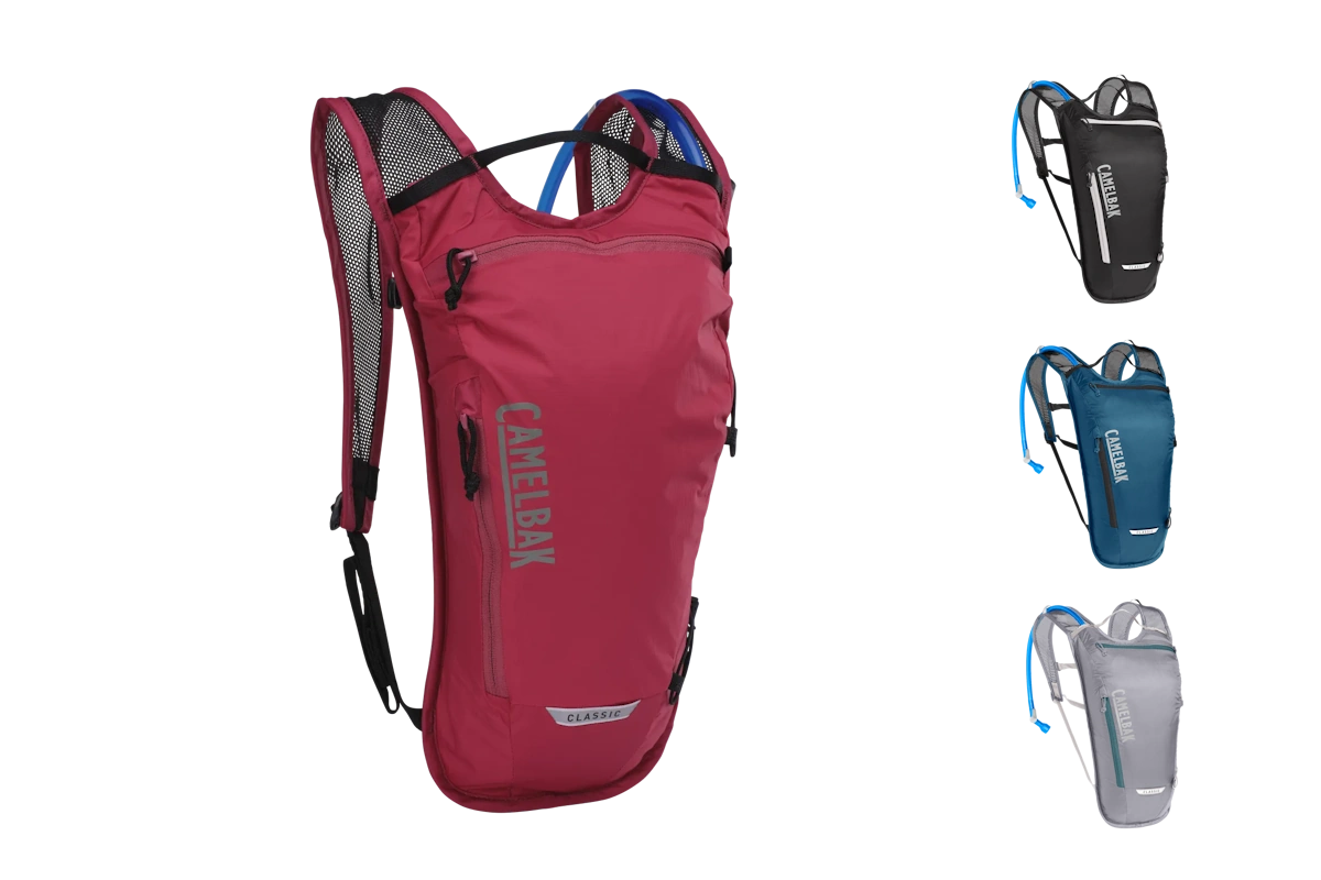 Mochila de hidratación CamelBak Classic Light 4L con depósito 2L, panel ventilado y detalles reflectantes