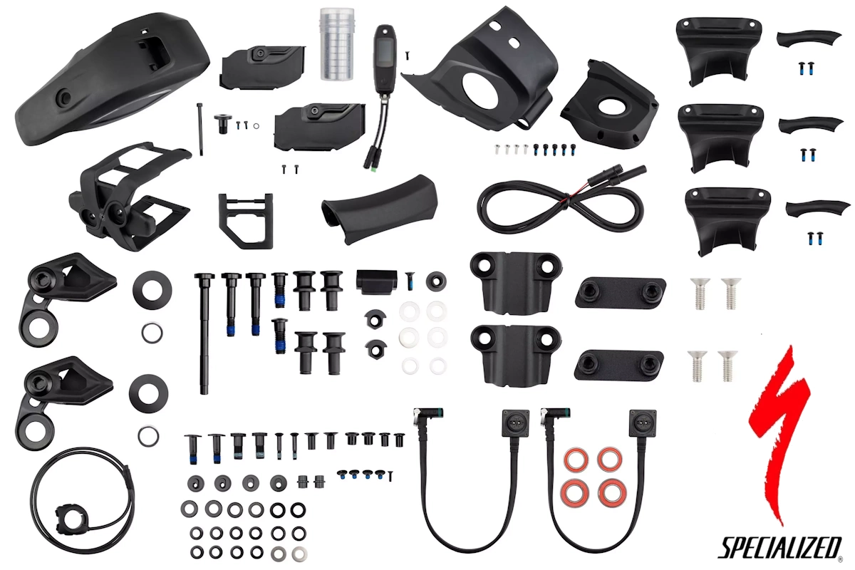 Kit de servicio retail para mantenimiento de Turbo Levo Gen.3. Incluye TCU MasterMind, cableado motor-batería, sensor de velocidad, mando Trail Remote y más recambios. SKU:S219900039