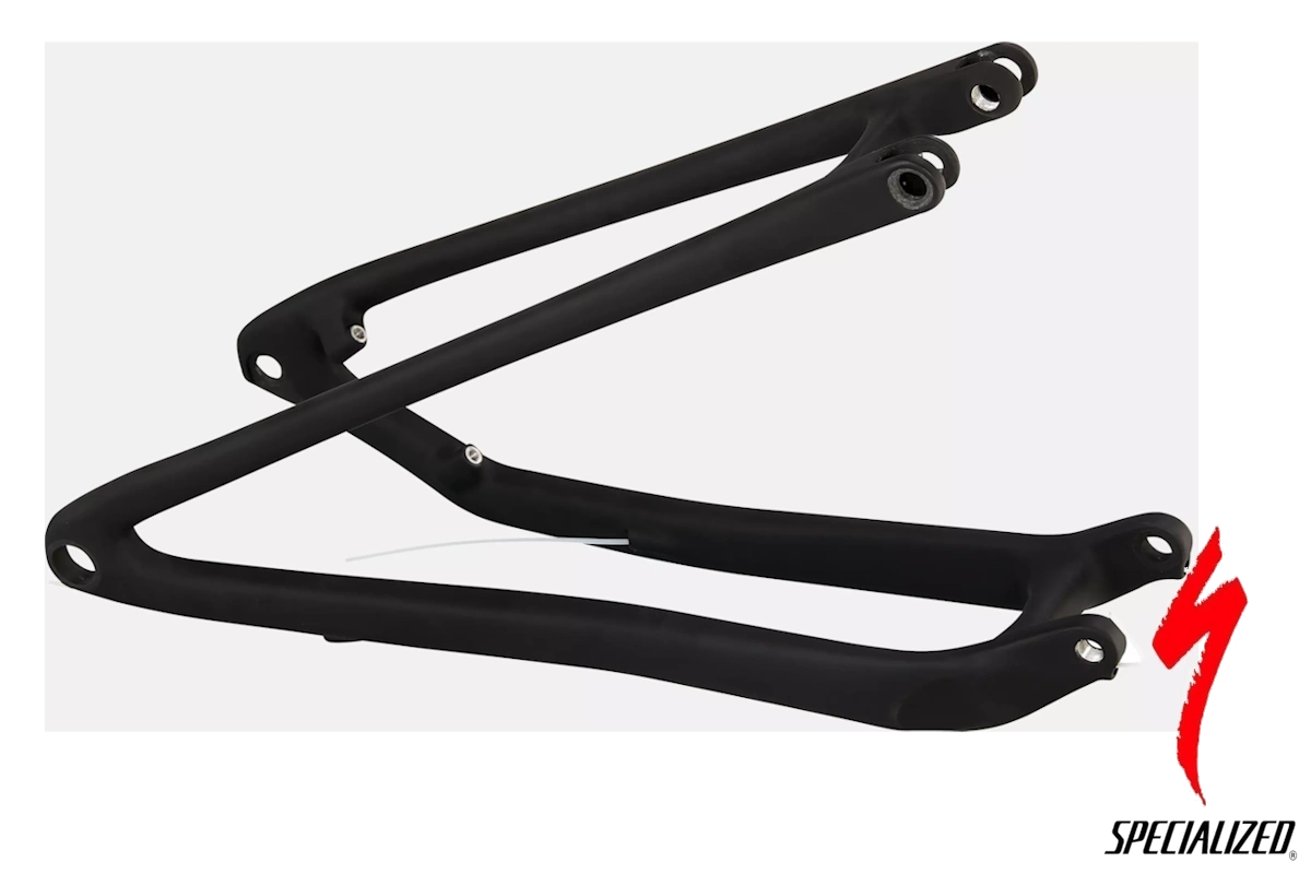 Vaina trasera de carbono FACT para Specialized Stumpjumper Carbon (S5–S6). 442 mm, 148x12 Boost, eje pasante y patilla SRAM UDH