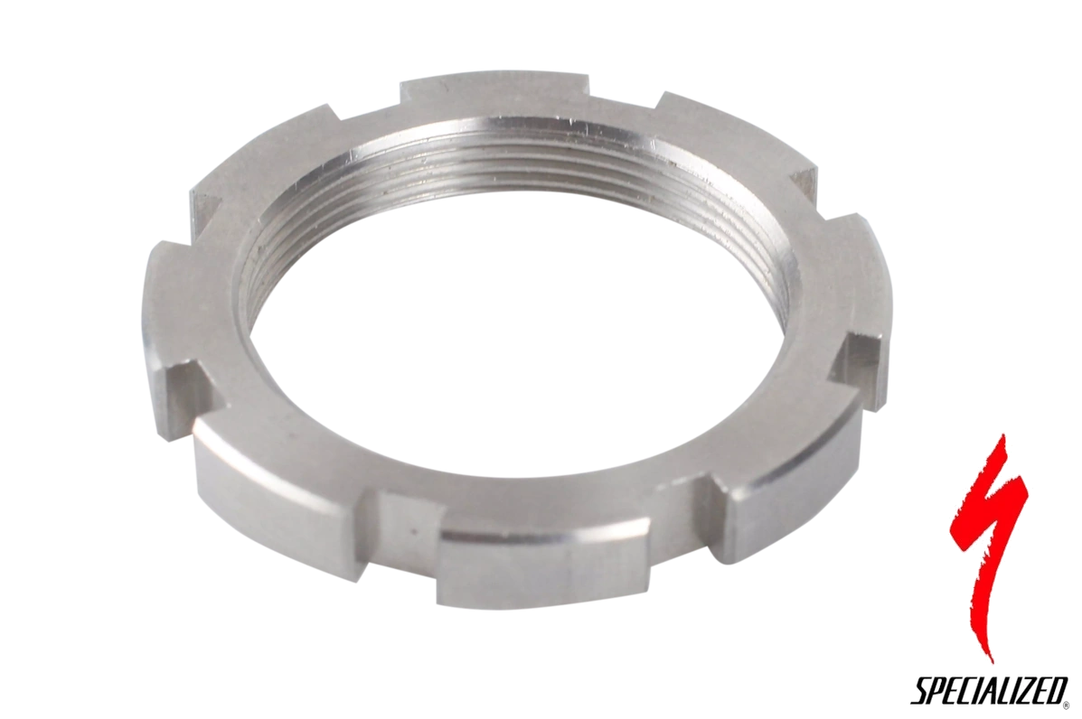 Compra el anillo de bloqueo roscado Specialized S166800011 para motores Brose Alu y Mag. Rosca M31 x 1,0 mm, apriete 40 Nm y herramienta compatible BBT-18. Disponible en www.thebike.es.