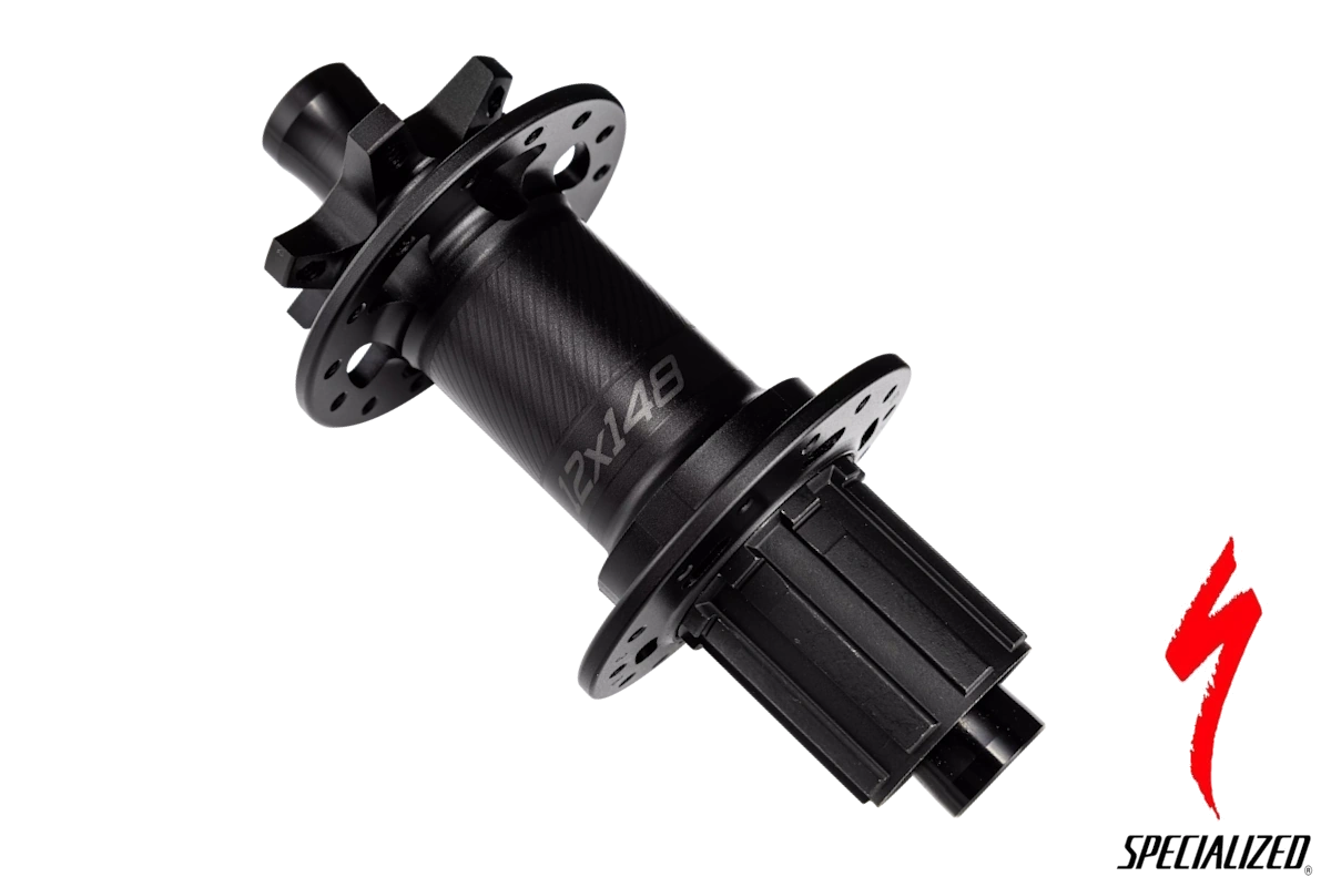 Compra el buje trasero Specialized S222800004 Bear Pawls OEM 148x12 Boost, 28H, 6 tornillos, radios J-bend, freehub 3-pawl y núcleo Shimano HG 10v MTB.
